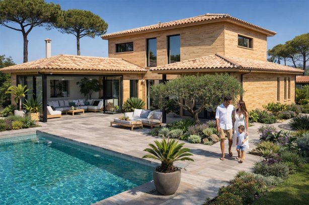 Terrain à vendre Le Taillan Médoc pour la construction d'une maison traditionnelle en ossature bois en 3ème ligne