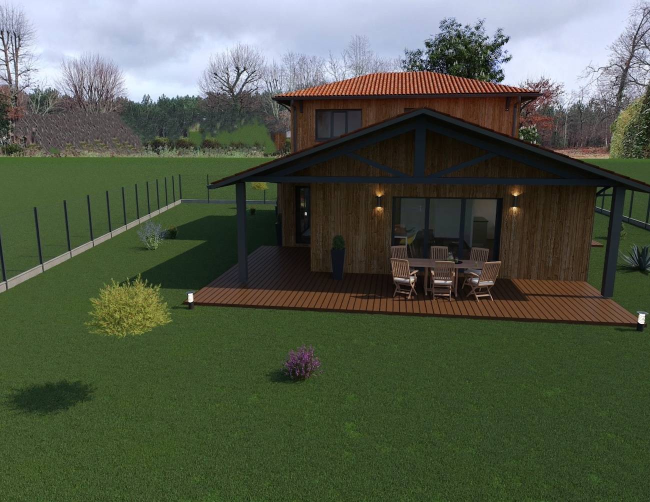 Terrain pour construire une maison en bois dans les Landes 