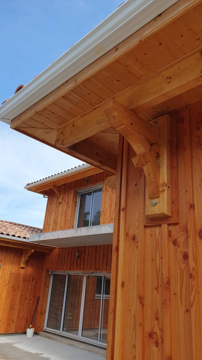 Maison bois : bardage en Douglas naturel 