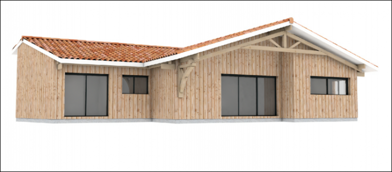 Maison traditionnelle en bois dans le Médoc