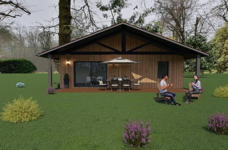 Terrain viabilisé dans une commune de Gironde pour maison à ossature bois