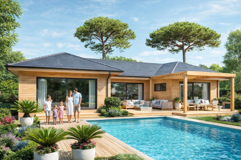 Maison moderne en gironde constructeur bois