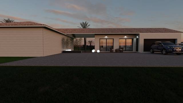 Extension d’une maison en ossature bois à Gujan-Mestras dans le Bassin d’Arcachon