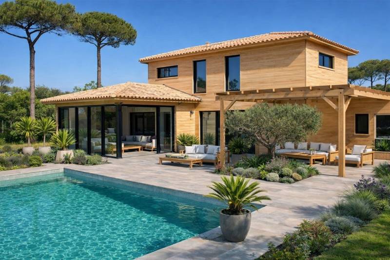 Maison bardage bois en Gironde CMOBI: devis gratuit 