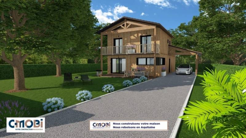 Réalisation maison ossature bois en Gironde par C-MOBI